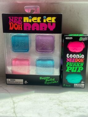NeeDoh Nice Ice Baby Cube & Tennie Funky Pup